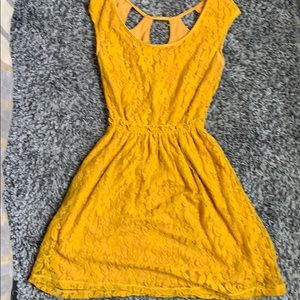 Lacy yellow dress